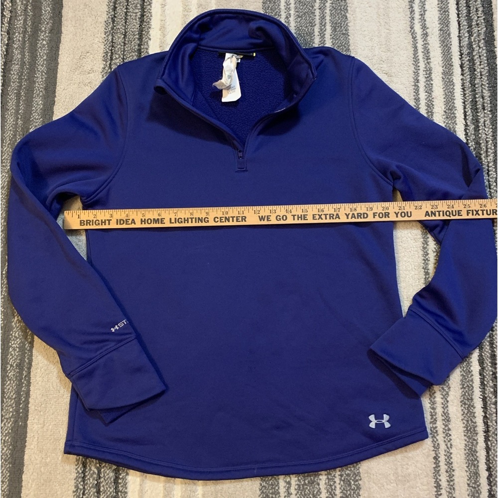Under Armour Cold Gear Storm Loose Women's Pullover Fleece Lined M‎ Blue